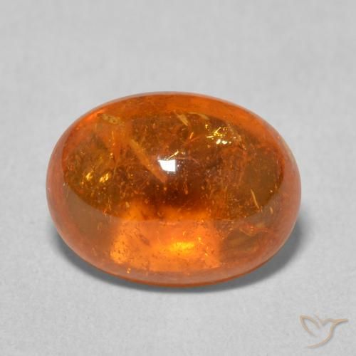 4.88ct 天然 红橙色 锰铝榴石纱, 椭圆形, 透明