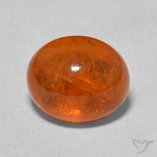 4.85ct 天然 中橙 锰铝榴石纱, 椭圆形, 透明