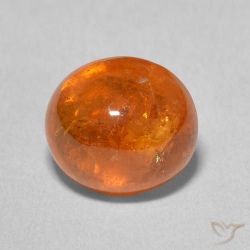 4.57ct 天然 火橙 锰铝榴石纱, 椭圆形, 透明