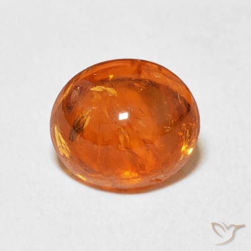 3.94ct 天然 中橙 锰铝榴石纱, 椭圆形, 透明