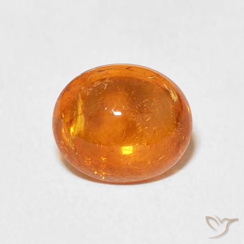 3.18ct 天然 浓橙色 锰铝榴石纱, 椭圆形, 透明