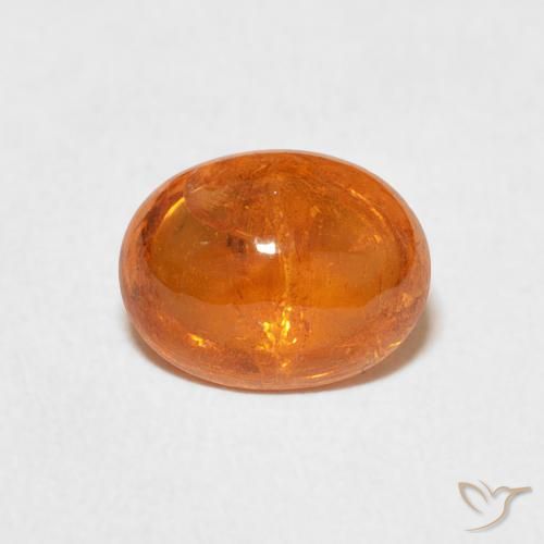 2.20ct 天然 中橙 锰铝榴石纱, 椭圆形, 透明