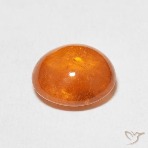3.86克拉天然锰铝榴石纱，椭圆形，透明