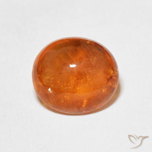 3.68ct 天然 中橙 锰铝榴石纱, 椭圆形, 透明