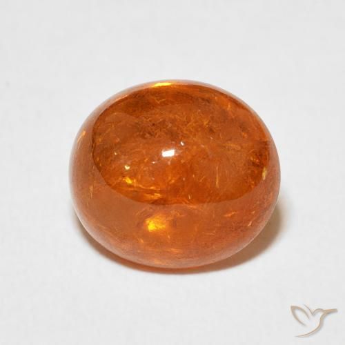 4.79ct 天然 红橙色 锰铝榴石纱, 椭圆形, 透明