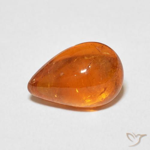 3.02ct 天然 火橙 锰铝榴石纱, 梨形, 透明