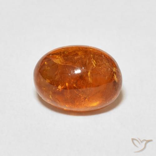 3.21ct 天然 琥珀橙 锰铝榴石纱, 椭圆形, 透明