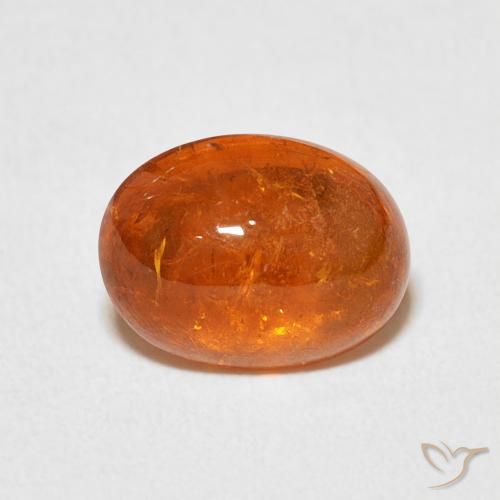 3.69ct 天然 红橙色 锰铝榴石纱, 椭圆形, 透明