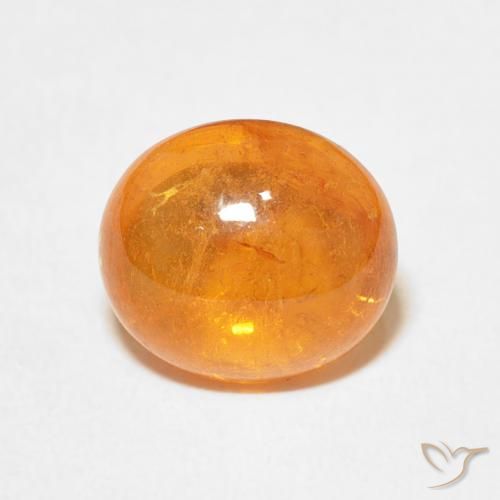 4.56ct 天然 琥珀橙 锰铝榴石纱, 椭圆形, 透明