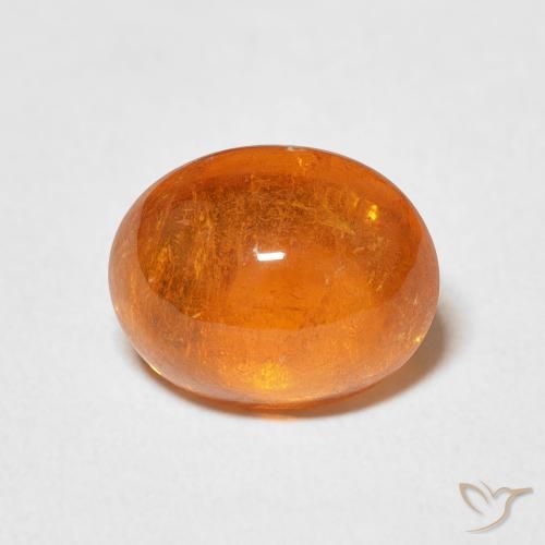 4.21ct 天然 中橙 锰铝榴石纱, 椭圆形, 透明