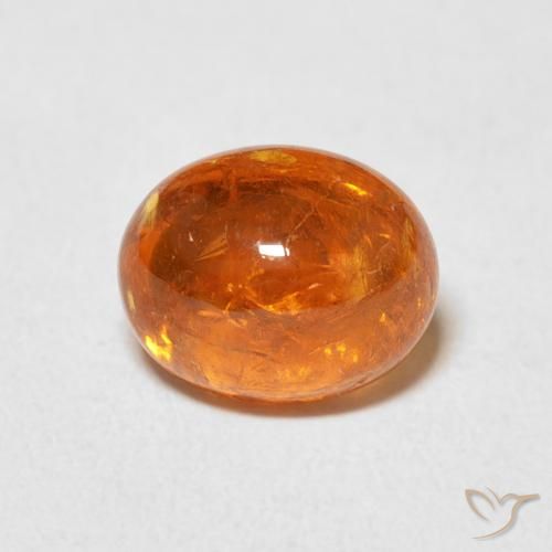 3.17ct 天然 亮橙色 锰铝榴石纱, 椭圆形, 透明