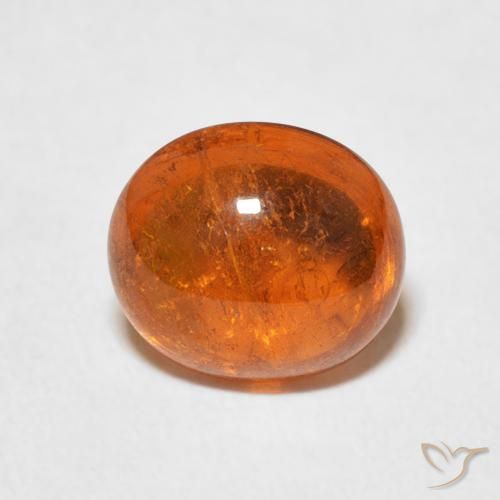 2.89ct 天然 深橙色 锰铝榴石纱, 椭圆形, 透明