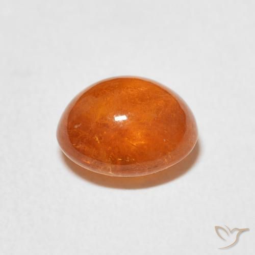 2.84克拉天然锰铝榴石纱，椭圆形，透明