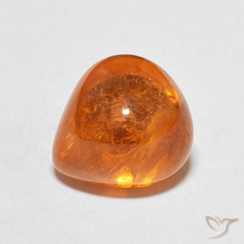 6.45ct 天然 深橙色 锰铝榴石纱, 梨形, 透明