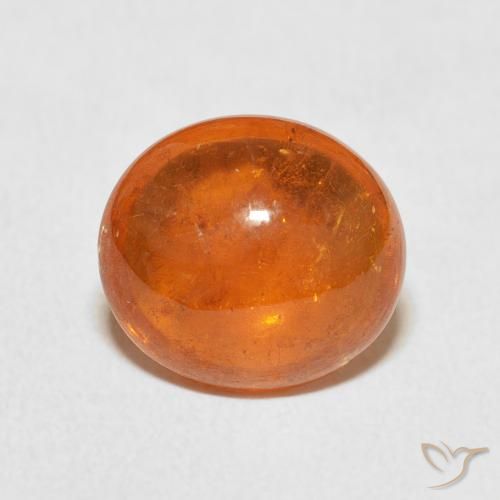 5.54ct 天然 琥珀橙 锰铝榴石纱, 椭圆形, 透明