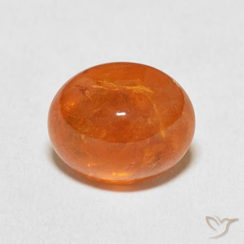 5.28ct 天然 中橙 锰铝榴石纱, 椭圆形, 透明