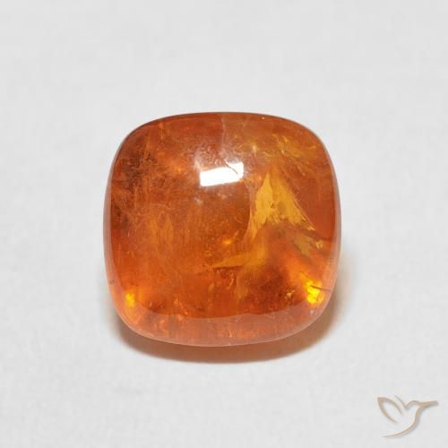 6.01ct 天然 中橙 锰铝榴石纱, 软垫, 透明