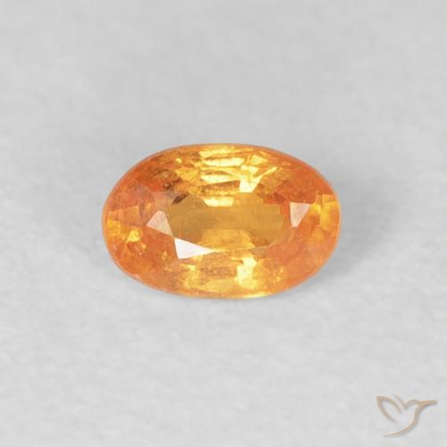 0.39ct 天然 亮橙色 锰铝榴石纱, 椭圆形, VS