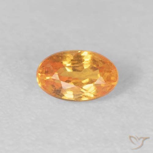 0.43ct 天然 浓橙色 锰铝榴石纱, 椭圆形, VS