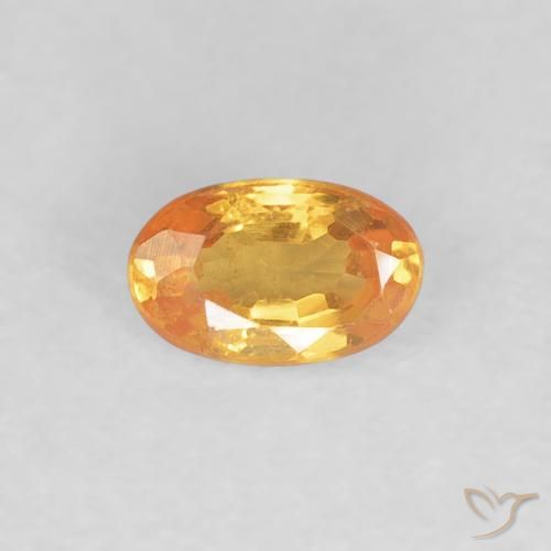 0.36ct 天然 浓橙色 锰铝榴石纱, 椭圆形, VS