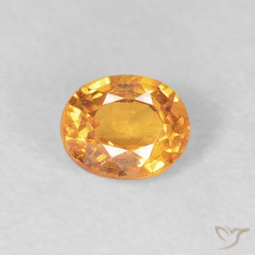 0.56ct 天然 蜜橙色 锰铝榴石纱, 椭圆形, VS