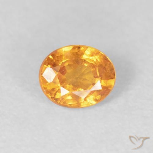0.56ct 天然 浓橙色 锰铝榴石纱, 椭圆形, VS