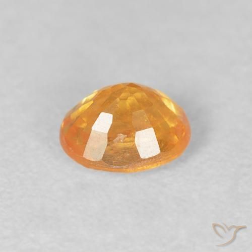 0.54克拉天然锰铝榴石纱，椭圆形，VS