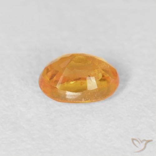 0.25克拉天然锰铝榴石纱，椭圆形，VS-SI