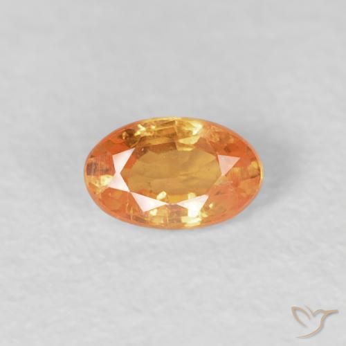 0.28ct 天然 亮橙色 锰铝榴石纱, 椭圆形, VS-SI