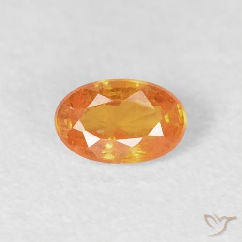 0.30ct 天然 浓橙色 锰铝榴石纱, 椭圆形, VS-SI