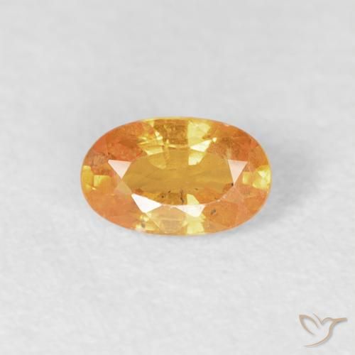 0.33ct 天然 浓橙色 锰铝榴石纱, 椭圆形, VS-SI
