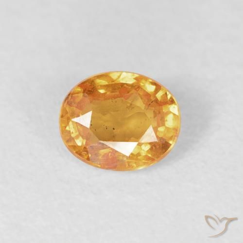 0.43ct 天然 中橙 锰铝榴石纱, 椭圆形, VS-SI