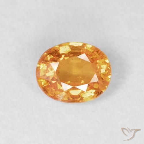 0.41ct 天然 中橙 锰铝榴石纱, 椭圆形, VS-SI