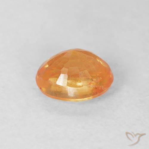 0.57克拉天然锰铝榴石纱，椭圆形，VS-SI