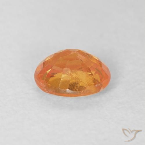 0.50克拉天然锰铝榴石纱，椭圆形，VS-SI