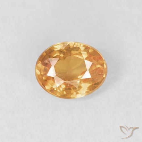 0.22ct 天然 亮橙色 锰铝榴石纱, 椭圆形, VS-SI