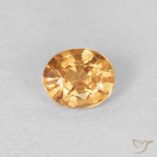 0.26ct 天然 浓橙色 锰铝榴石纱, 椭圆形, VS