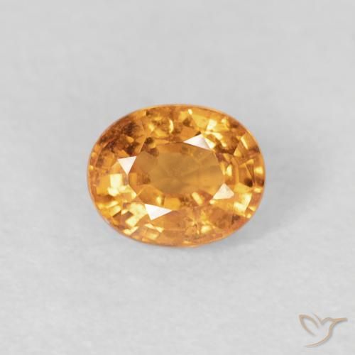 0.53ct 天然 中橙 锰铝榴石纱, 椭圆形, VS