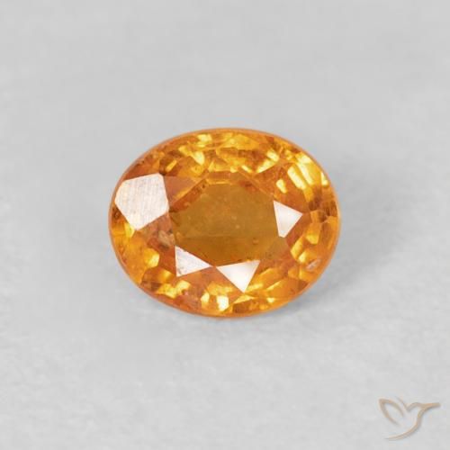 0.41ct 天然 杏橙 锰铝榴石纱, 椭圆形, VS