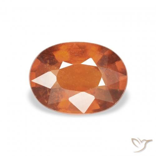 0.92ct 天然 深橙色 锰铝榴石纱, 椭圆形, VS