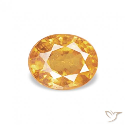 0.61ct 中橙 锰铝榴石纱, 椭圆形, VS