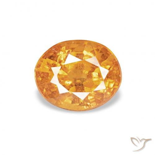 0.63ct 中橙 锰铝榴石纱, 椭圆形, VS