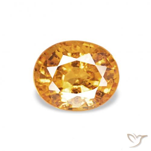 0.56ct 橙金 锰铝榴石纱, 椭圆形, VS-SI