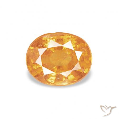 0.60ct 橙金 锰铝榴石纱, 椭圆形, VS-SI