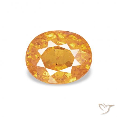 0.61ct 橙金 锰铝榴石纱, 椭圆形, VS-SI