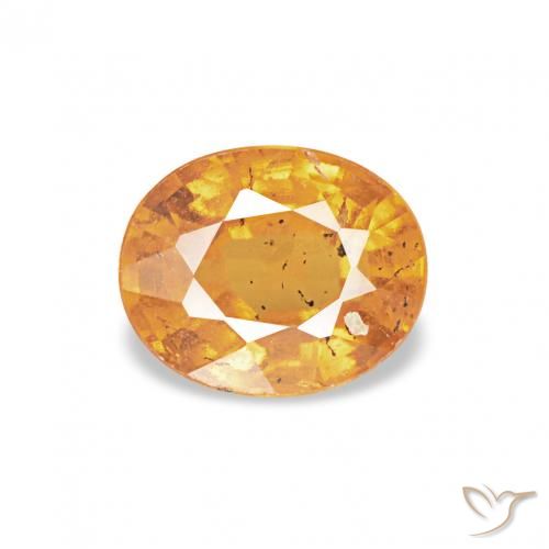 0.60ct 橙金 锰铝榴石纱, 椭圆形, VS-SI