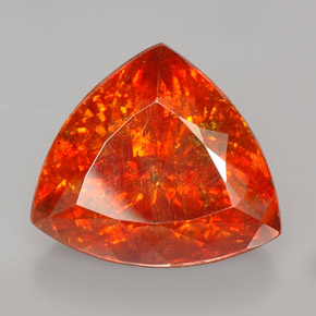 28.69克拉天然橙色闪锌矿，三角形，19×16.9毫米，SI