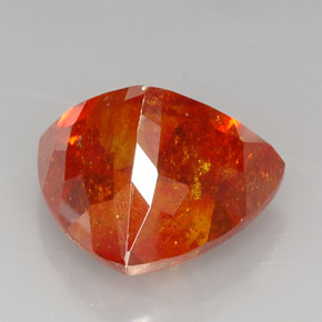 28.69克拉天然橙色闪锌矿，三角形，19×16.9毫米，SI