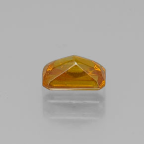 0.59克拉天然黄色闪锌矿，祖母绿式切割，5.6×3.4毫米，VS-SI