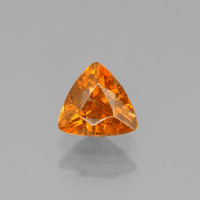 0.50克拉天然橙色闪锌矿，三角形，5.1×4.8毫米，VS-SI